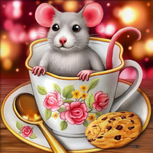 Load image into Gallery viewer, Mouse And Cup 30*30CM(Canvas) Full Round Drill Diamond Painting