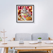Load image into Gallery viewer, Mouse And Cup 30*30CM(Canvas) Full Round Drill Diamond Painting