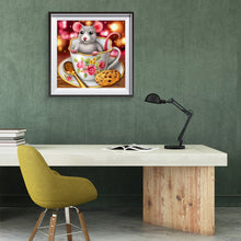 Load image into Gallery viewer, Mouse And Cup 30*30CM(Canvas) Full Round Drill Diamond Painting