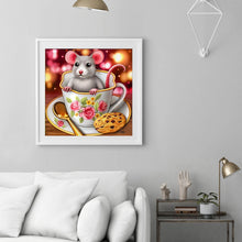 Load image into Gallery viewer, Mouse And Cup 30*30CM(Canvas) Full Round Drill Diamond Painting