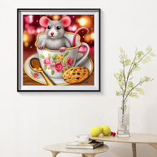 Load image into Gallery viewer, Mouse And Cup 30*30CM(Canvas) Full Round Drill Diamond Painting