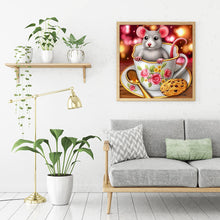 Load image into Gallery viewer, Mouse And Cup 30*30CM(Canvas) Full Round Drill Diamond Painting