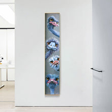 Load image into Gallery viewer, Ostrich 25*115CM(Canvas) Full Round Drill Diamond Painting
