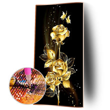 Load image into Gallery viewer, Golden Flower 45*85CM(Canvas) Full Round Drill Diamond Painting