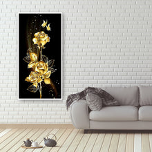 Load image into Gallery viewer, Golden Flower 45*85CM(Canvas) Full Round Drill Diamond Painting