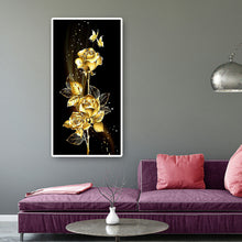 Load image into Gallery viewer, Golden Flower 45*85CM(Canvas) Full Round Drill Diamond Painting