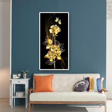 Load image into Gallery viewer, Golden Flower 45*85CM(Canvas) Full Round Drill Diamond Painting