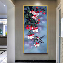 Load image into Gallery viewer, Flowers Decorative 45*85CM(Canvas) Full Round Drill Diamond Painting