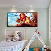Load image into Gallery viewer, Cartoon Lion King 100*50CM(Canvas)-Full Round Drill Diamond Painting