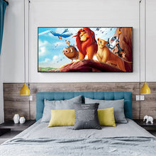 Load image into Gallery viewer, Cartoon Lion King 100*50CM(Canvas)-Full Round Drill Diamond Painting