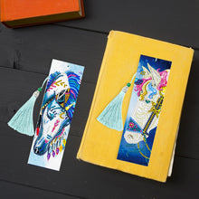 Load image into Gallery viewer, 2pcs Leather Bookmark 5D DIY Diamond Painting Colorful Horse Cross Stitch