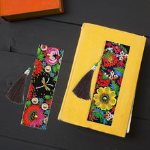 Load image into Gallery viewer, 5D DIY Special Shaped Diamond Painting Leather Flower Tassel Art Book Marks