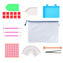 Load image into Gallery viewer, Diamond Painting Tool Kit DIY Embroidery Pen Glue Storage Box Mesh Bag Sets