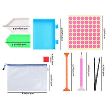 Load image into Gallery viewer, Diamond Painting Tool Kit DIY Embroidery Pen Glue Storage Box Mesh Bag Sets
