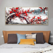 Load image into Gallery viewer, Plum Blossom 100*50CM(Canvas) Full Round Drill Diamond Painting