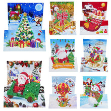 Load image into Gallery viewer, 8pcs Special-shaped Diamond Painting Cross Stitch Christmas Greeting Cards