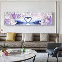 Load image into Gallery viewer, Swan Love 80*30CM(Canvas) Full Round Drill Diamond Painting