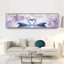Load image into Gallery viewer, Swan Love 80*30CM(Canvas) Full Round Drill Diamond Painting