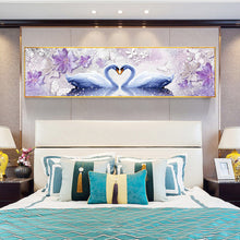 Load image into Gallery viewer, Swan Love 80*30CM(Canvas) Full Round Drill Diamond Painting
