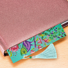 Load image into Gallery viewer, 2pcs Diamond Painting Bookmark DIY Flowers Leather Tassel Book Marks Craft
