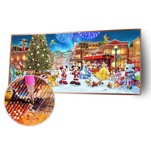 Load image into Gallery viewer, Christmas Park Xmas 100*50CM(Canvas)-Full Round Drill Diamond Painting