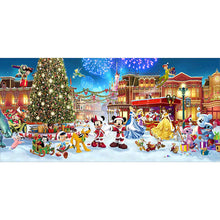 Load image into Gallery viewer, Christmas Park Xmas 100*50CM(Canvas)-Full Round Drill Diamond Painting