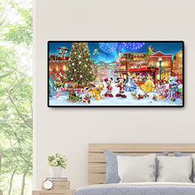 Load image into Gallery viewer, Christmas Park Xmas 100*50CM(Canvas)-Full Round Drill Diamond Painting