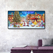 Load image into Gallery viewer, Christmas Park Xmas 100*50CM(Canvas)-Full Round Drill Diamond Painting