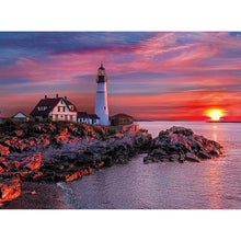 Load image into Gallery viewer, Lighthouse 50*40CM(Canvas) Full Square Drill Diamond Painting