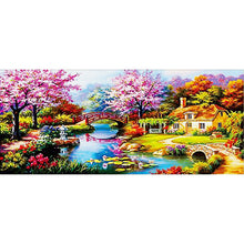 Load image into Gallery viewer, Spring Bridge 100*50CM(Canvas) Special Shaped Drill Diamond Painting