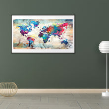 Load image into Gallery viewer, World Map 80*40CM(Canvas) Full Round Drill Diamond Painting