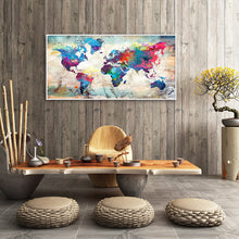 Load image into Gallery viewer, World Map 80*40CM(Canvas) Full Round Drill Diamond Painting