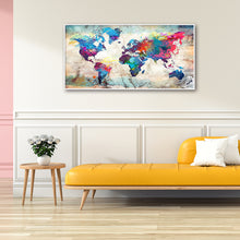 Load image into Gallery viewer, World Map 80*40CM(Canvas) Full Round Drill Diamond Painting