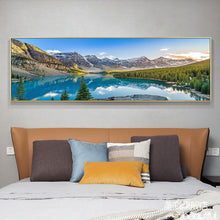 Load image into Gallery viewer, Mountain Scenery 80*40CM(Canvas) Full Round Drill Diamond Painting