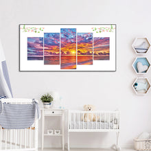 Load image into Gallery viewer, Lanscape 5 Pieces 103*45CM(Canvas) Full Round Drill Diamond Painting