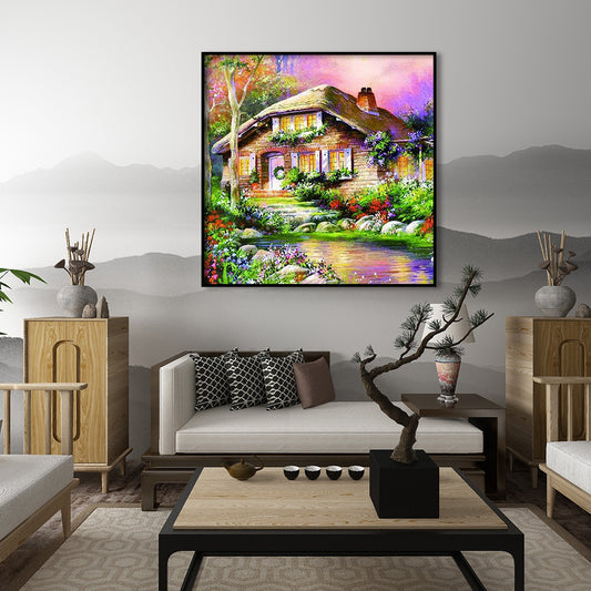 House 30*30CM(Canvas) Full Round Drill Diamond Painting