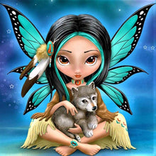Load image into Gallery viewer, Dog Fairy 30*30CM(Canvas)-Full Round Drill Diamond Painting