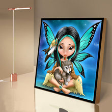 Load image into Gallery viewer, Dog Fairy 30*30CM(Canvas)-Full Round Drill Diamond Painting