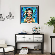 Load image into Gallery viewer, Dog Fairy 30*30CM(Canvas)-Full Round Drill Diamond Painting