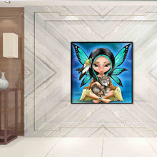 Load image into Gallery viewer, Dog Fairy 30*30CM(Canvas)-Full Round Drill Diamond Painting