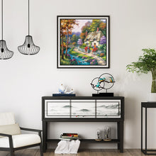 Load image into Gallery viewer, Bridge House 30x30cm(canvas) full round drill diamond painting