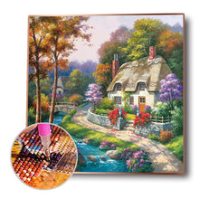 Load image into Gallery viewer, Bridge House 30x30cm(canvas) full round drill diamond painting