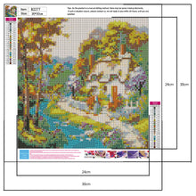 Load image into Gallery viewer, Bridge House 30x30cm(canvas) full round drill diamond painting
