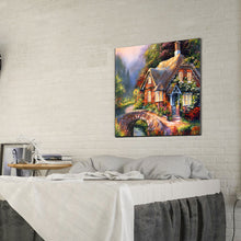 Load image into Gallery viewer, Flower House 30x30cm(canvas) full round drill diamond painting