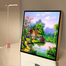 Load image into Gallery viewer, River House 30x30cm(canvas) full round drill diamond painting