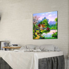 Load image into Gallery viewer, River House 30x30cm(canvas) full round drill diamond painting