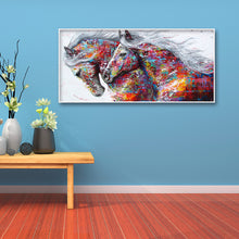 Load image into Gallery viewer, Colorful Skin Horses 80*40CM(Canvas) Full Round Drill Diamond Painting