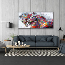 Load image into Gallery viewer, Colorful Skin Horses 80*40CM(Canvas) Full Round Drill Diamond Painting
