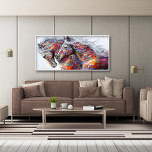 Load image into Gallery viewer, Colorful Skin Horses 80*40CM(Canvas) Full Round Drill Diamond Painting