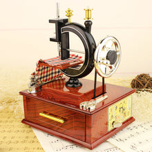 Load image into Gallery viewer, Simulation Sewing Machine Music Box Kids Retro Toy Jewelry Box Resin Craft